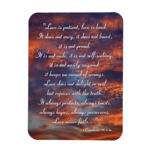 1 Korinther 13; 4-8a - Inspirationssprache Magnet