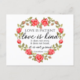 1 Korinther 13:4 Liebe ist Patient Postkarte