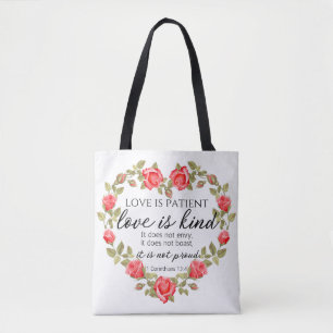 1 Korinther 13:4 Liebe ist Patient Tasche
