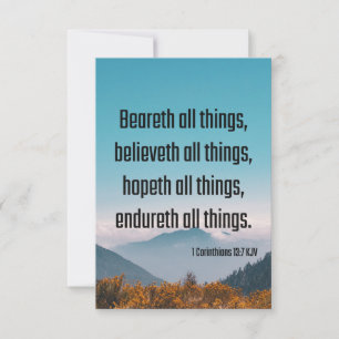 1 Korinther 13:7 Bibelschrift Pic Begrüßung Karte