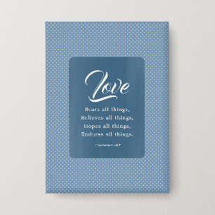 1 Korinther 13:7 Liebe Bären alles Button