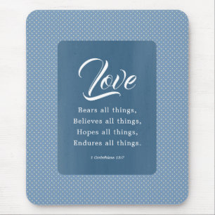 1 Korinther 13:7 Liebe Bären alles Mousepad