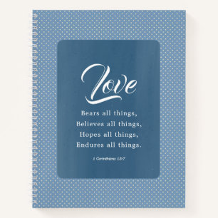 1 Korinther 13:7 Liebe Bären alles Notizbuch