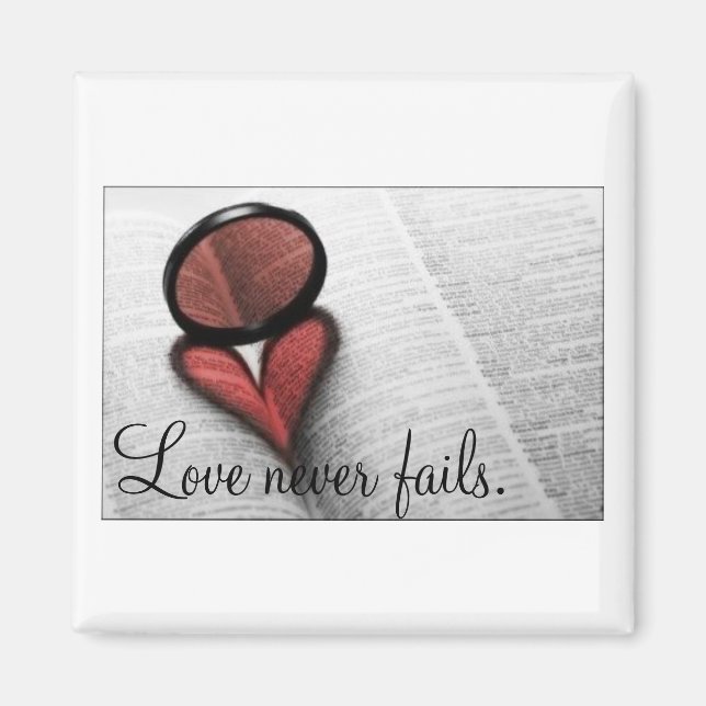 1 Korinther 13:8 Magnet (Vorne)