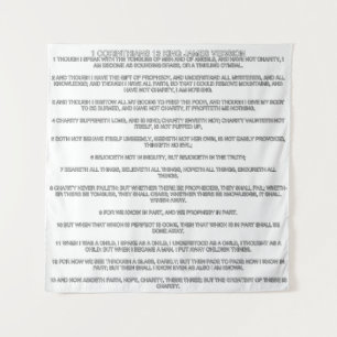 1 Korinther 13 Bibelverse KJV Liebe Wandteppich