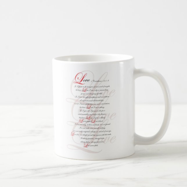 1 Korinther 13 Kaffeetasse (Rechts)