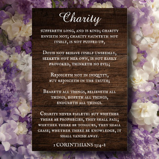1 Korinther 13 King James Scripture Christlich Poster