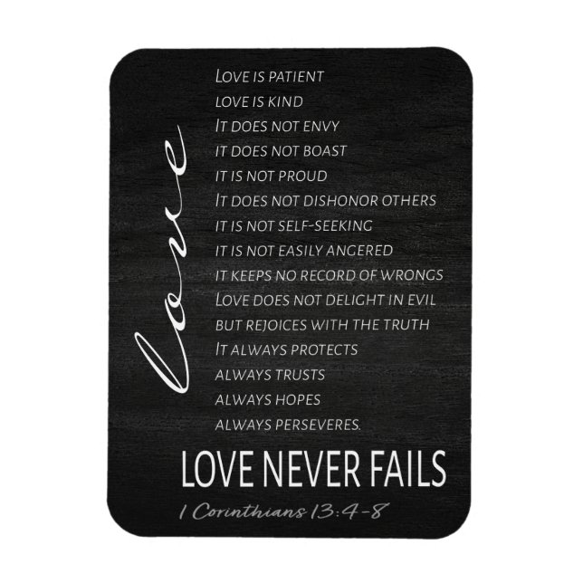 1 Korinther 13 Liebe ist Bibelverse Magnet (Vertikal)