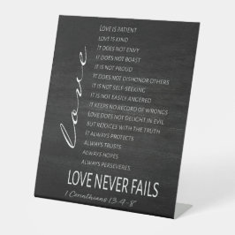 1 Korinther 13 Liebe ist Bibelverse Sockelschild
