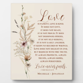 1 Korinther 13 Liebe ist Gedenkbibel Hochzeit Fotoplatte