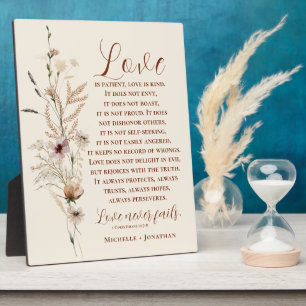 1 Korinther 13 Liebe ist Gedenkbibel Hochzeit Fotoplatte