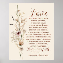 1 Korinther 13 Liebe ist Patient Bible Verse Poster