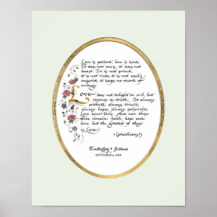 1 Korinther 13, Liebe Kapitel Christliche Schrift Poster