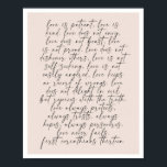 1 Korinther 13 Poster<br><div class="desc">Mit einem Script-Schriftart mit Peach-Hintergrund</div>