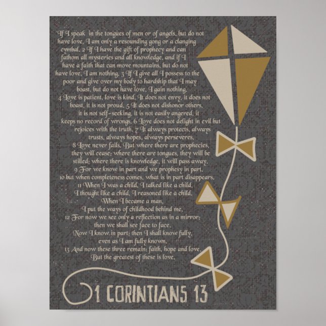 1 Korinther 13 Poster (Vorne)