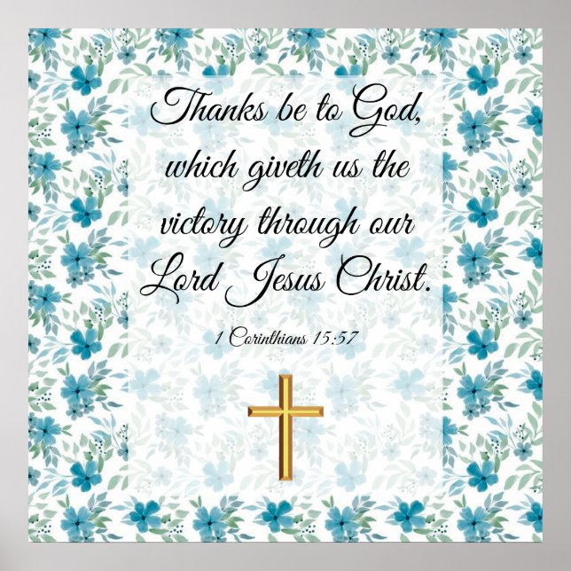 1 Korinther 15:57 Poster (Vorne)