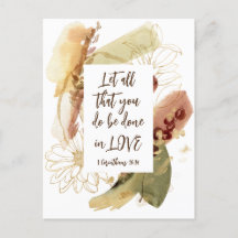 1 Korinther 16:14 Ließ alles, was du in Liebe mach