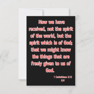 1 Korinther 2:12 Bibelverse Grußkarte Karte