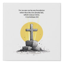 1. Korinther 3:11 Bibelvers christliche Wandkunst