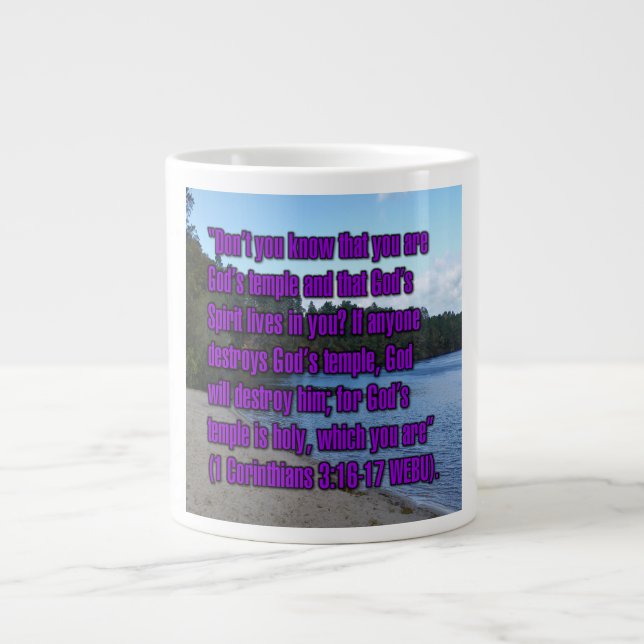 1 Korinther 3:16-17 WEBU-Tasse Jumbo-Tasse (Vorderseite)