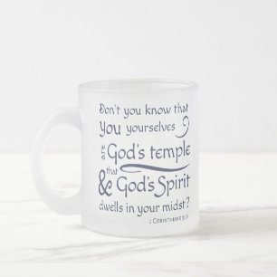 1 Korinther 3:16 Du bist Gottes Tempel Mattglastasse