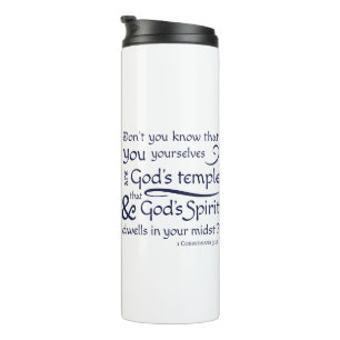 1 Korinther 3:16 Du bist Gottes Tempel Thermosbecher