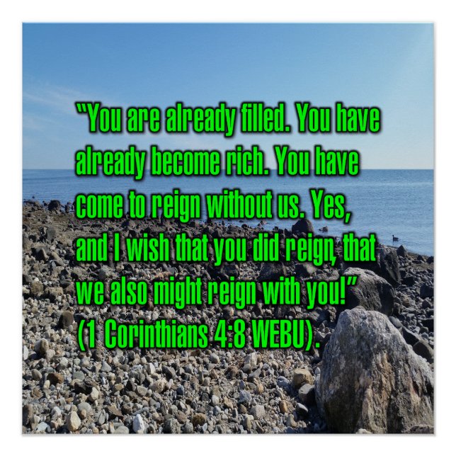 1 Korinther 4:8 WEBU Poster (Vorderseite)