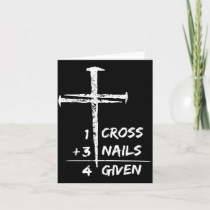 1 Kreuz 3 Nägel vergeben christliches Oster-Gesche Karte