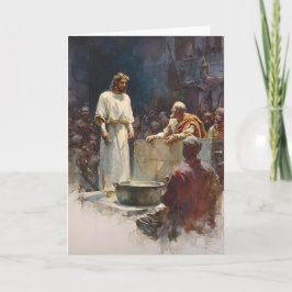 1. Kreuzwegstation - Jesus wird zum Tode verurteil Karte