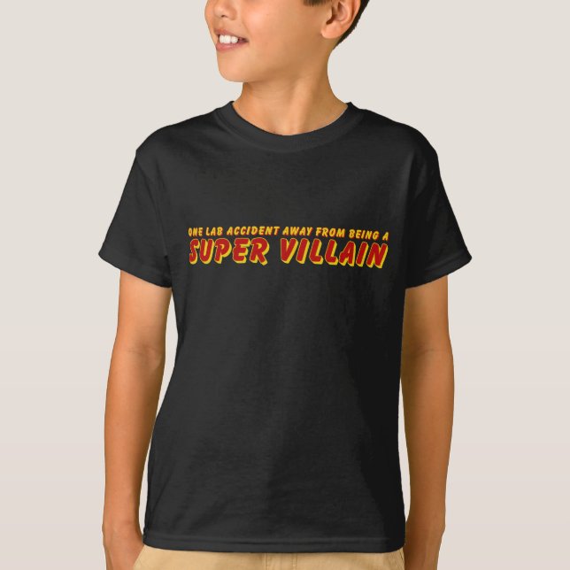 1 Labrador UNFALL weg vom SUPER VILLAIN T-Shirt (Vorderseite)