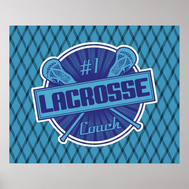#1 Lacrosse Coach Poster Print (Vorne)