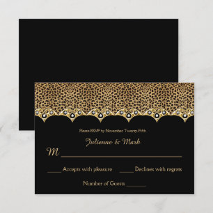 #1 Leopard Print Gold Diamonds UAWG Einladung