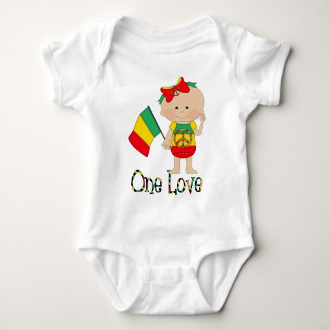 1 Liebe Rasta Baby 2 Strampler (Vorderseite)