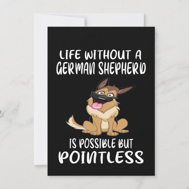 1 Life Without A German Shepherd Is Possible But P Einladung (Vorderseite)