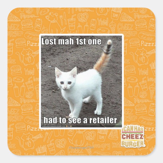 1. Mah verloren Quadratischer Aufkleber (Vorderseite)