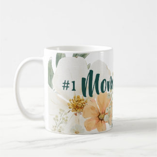 #1 Maman Mug de la fête des Mères. Élégant floral