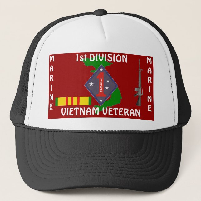 1. Marinediv. Vietnam 1/r Truckerkappe (Vorderseite)