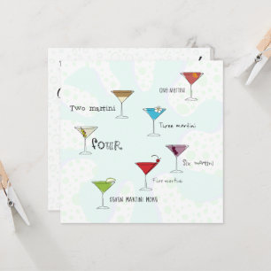 1 Martini, 2 Martini-Party Einladung