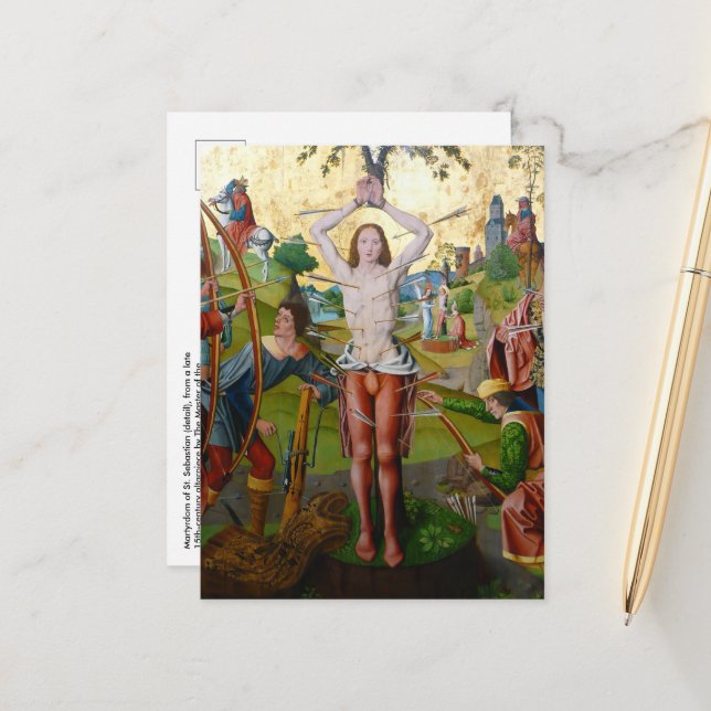 1. Märtyrertum St. Sebastian (M 013) Postkarte (Vorderseite/Rückseite Beispiel)