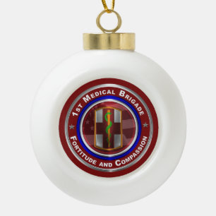 1. Medizinische Brigade Andenken Keramik Kugel-Ornament