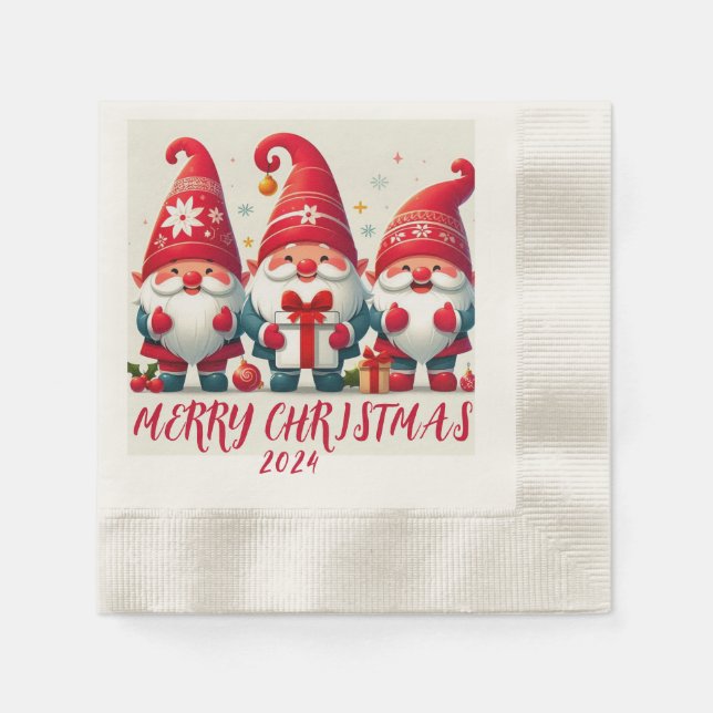1. MERRY CHRISTMAS SERVIETTE (Vorderseite)