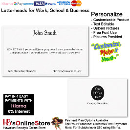 1 Modernes weißes Logo fördert den Markennamen des Visitenkarte