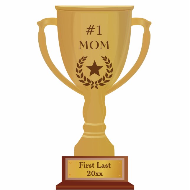 # 1 Mom Trophy Award Photo Sculpture (Devant)