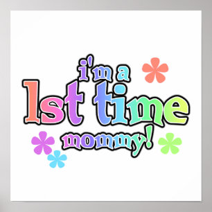 1. Mommy Rainbow Text Geschenke Poster