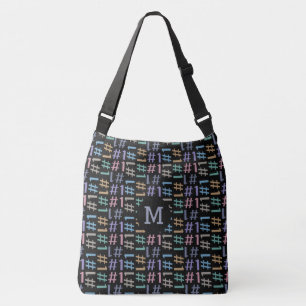 "# 1" Muster benutzerdefinierter Monogramm-Beutel Tragetaschen Mit Langen Trägern