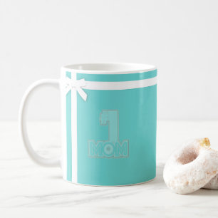 #1 MUTTER - Türkisblaue Mutter Geschenke Tasse