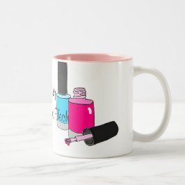#1 Nagel-Techniker-Manikürist der Zahl-eins Zweifarbige Tasse