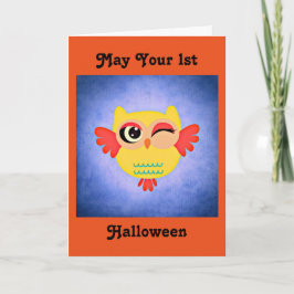 1. Niedliche Eule Halloweens Karte