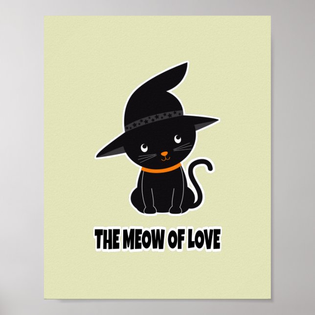 1.niedliche Schwarze Katzenmiau aus Liebe Poster (Vorne)