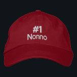 #1 Nonno  - add name Custom Baseball Cap Bestickte Baseballkappe<br><div class="desc">#1 Nonno Text Design in Italian Celebrate your Nonno with this stylish #1 Nonno Basic Adjustable cap - Show him he's the best with this thoughtful and practical gift, perfect for any occasion. The embroidered design adds a high-quality touch, while the cap ensures a comfortable and snug fit. Ideal for...</div>